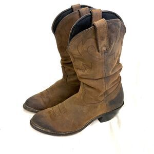 Durango Womens Leather 11" Slouch Pull On Western Boots Sz 9.5 Festival Cowgirl